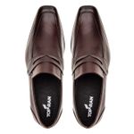 Mocassim Social Masculino em Couro Loafer Sofisticado Tabaco