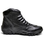 Bota Tênis Coturno Adventure Motociclista Cano Curto Em Couro