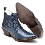 Bota Country Masculina Bico Fino Top Franca Shoes Azul