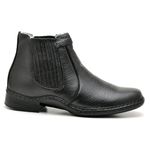 Bota Botina Masculina Conchinha Em Bovino Nobre Sola Costura Dupla A Mão Palmilha Anatomica Preto