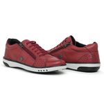 Tênis Sapatenis Masculino Casual Ziper Lateral Vermelho