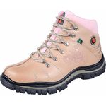 Bota Coturno Adventure Azimute Brasil Creme/Rosa