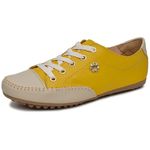 Mocatênis Feminino Top Franca Shoes Amarelo e Bege