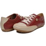 Mocatênis Feminino Top Franca Shoes Bordo e Bege