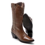 BOTA FEMININA COUNTRY BICO FINO TOP FRANCA SHOES CARAMELO