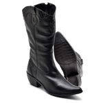 BOTA FEMININA COUNTRY BICO FINO TOP FRANCA SHOES PRETO