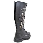 Bota Coturno Cano Alto Unissex Motociclista Rockeiro Gotico Punk Fulgore