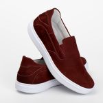 Tênis Sapatênis Slip Casual Top Franca Shoes Bordo