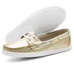 Sider Mocassim Feminino Top Franca Shoes Ouro