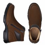 Bota Botina Coturno Masculino Ortopédico de Conforto Anatômico Linha Medica Ziper Oliva