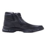 Bota Botina Coturno Masculino Ortopédico de Conforto Anatômico Linha Medica Ziper Preto
