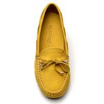 Mocassim Drive Sapatilha Feminina Via Confort Couro Amarelo