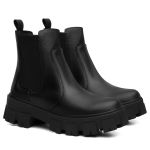 Bota Botinha Feminina Chelsea Coturno Cano Curto Sola Alta Moda Inverno Lançamento Leve e Confortavel