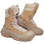 COTURNO TATICO ESCOLTA SEMI IMPERMEAVEL EMBORRACHADO EM COURO PRO DESERT AREIA FULGORE MILITAR