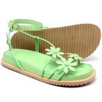 Sandalia Birken Feminina Papete De Slide Tiras Com Flores Limão