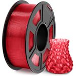 Filamento PLA+ Sunlu 1.75mm 1kg - Vermelho Transparente