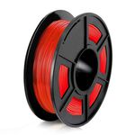 Filamento Flexivel - 1.75mm - 500grs - Transparente Vermelho