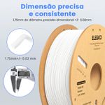 Filamento PLA+ ELEGOO 1.75mm 1kg Preto