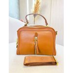 Bolsa Flor caramelo