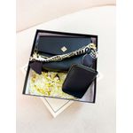 Kit Bolsa Porta cartão e chaveiro preto