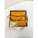 Kit Bolsa Porta cartão e chaveiro caramelo