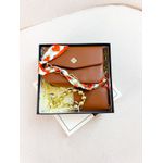 Kit Bolsa Porta cartão e chaveiro café