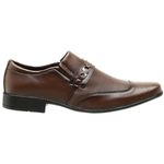 Sapato Social Marrom Liso Masculino com Fivela