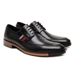 Sapato Social Preto Masculino Linha Comfort Solado Couro