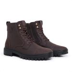 Bota Casual Masculina Couro Legítimo Marrom