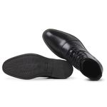 Bota Preta Masculina Cano Curto em Couro Legítimo