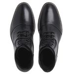 Bota Preta Masculina Cano Curto em Couro Legítimo