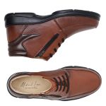 Bota Ortopédica Masculina em Couro Legítimo Com Zíper e Elástico Laterais