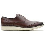 Sapato Brogue Masculino Casual Couro Legítimo Marrom Café