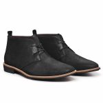 Bota Masculina Derby Couro Camurça Resinada