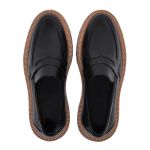 Sapato Loafer Casual Masculino Tratorado em Couro Preto