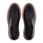 Sapato Casual Tratorado Masculino Couro Preto Confortável