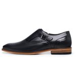 Sapato Social Monk Strap em Couro Legítimo Preto