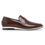 Sapato Casual Loafer Masculino Couro Marrom Cassis