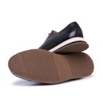 Sapato Casual Oxford Masculino Couro Legítimo Preto