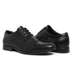 Sapato Social Masculino Couro Preto Sola de Borracha
