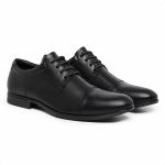 Sapato Social Masculino Couro Preto Sola de Borracha