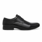 Sapato Social Masculino Couro Preto Sola de Borracha