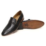 Sapato Casual Loafer Masculino Couro Preto