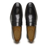  Sapato Social Loafer Masculino Couro Preto