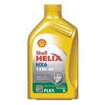 Óleo de Motor Shell HX6 Flex 15W 40 API Semissintético 1Lt. 