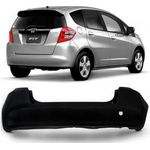 Parachoque Traseiro Honda Fit 2009 á 2012 Preto Liso