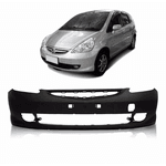 Parachoque Dianteiro Honda Fit 2007 a 2008 Preto Liso 