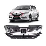 Grade Honda City 2015 á 2017 Preto C/ Friso Cromado 