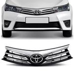 Grade Corolla 2015 á 2017 Preto C/ Friso Cromado Com Emblema 