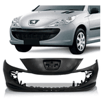 Parachoque Dianteiro Peugeot 207 2009 Em Diante Sem Furo de Milha Preto Liso 